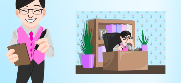 Office Worker Vector Character