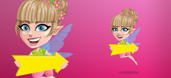 Beautiful Fairy Cartoon Vector Character