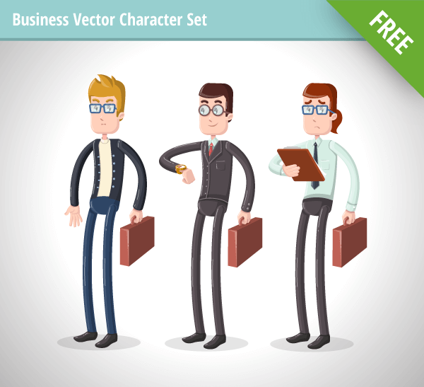 Business Vector Character Set free