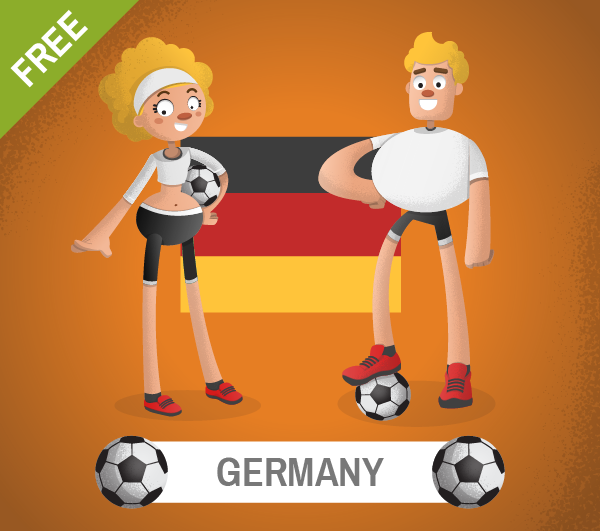 free germany Soccer Cartoon Characters