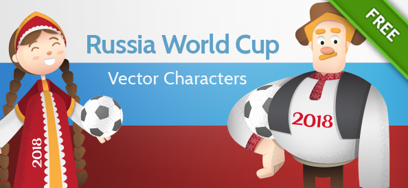 Russia World Cup Vector Characters