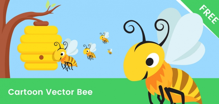 Bee Cartoon Vector Character