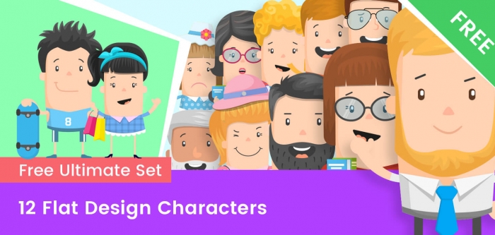 Free Flat Design Characters – Ultimate Set
