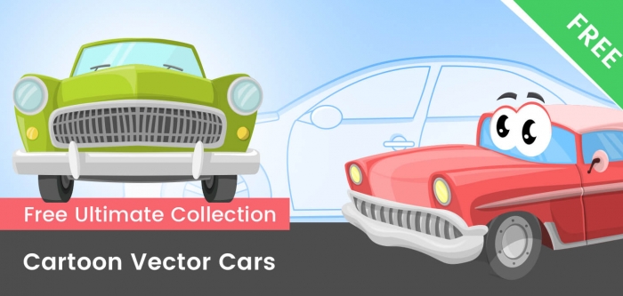 Free Cartoon Cars Vector Mega Collection