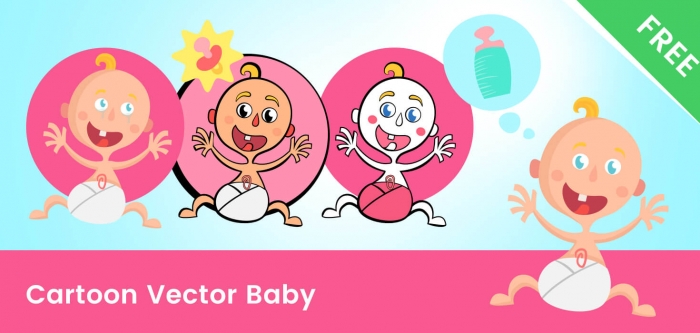 Vector Baby Cartoon Characters