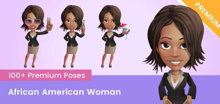 African American Woman Vector