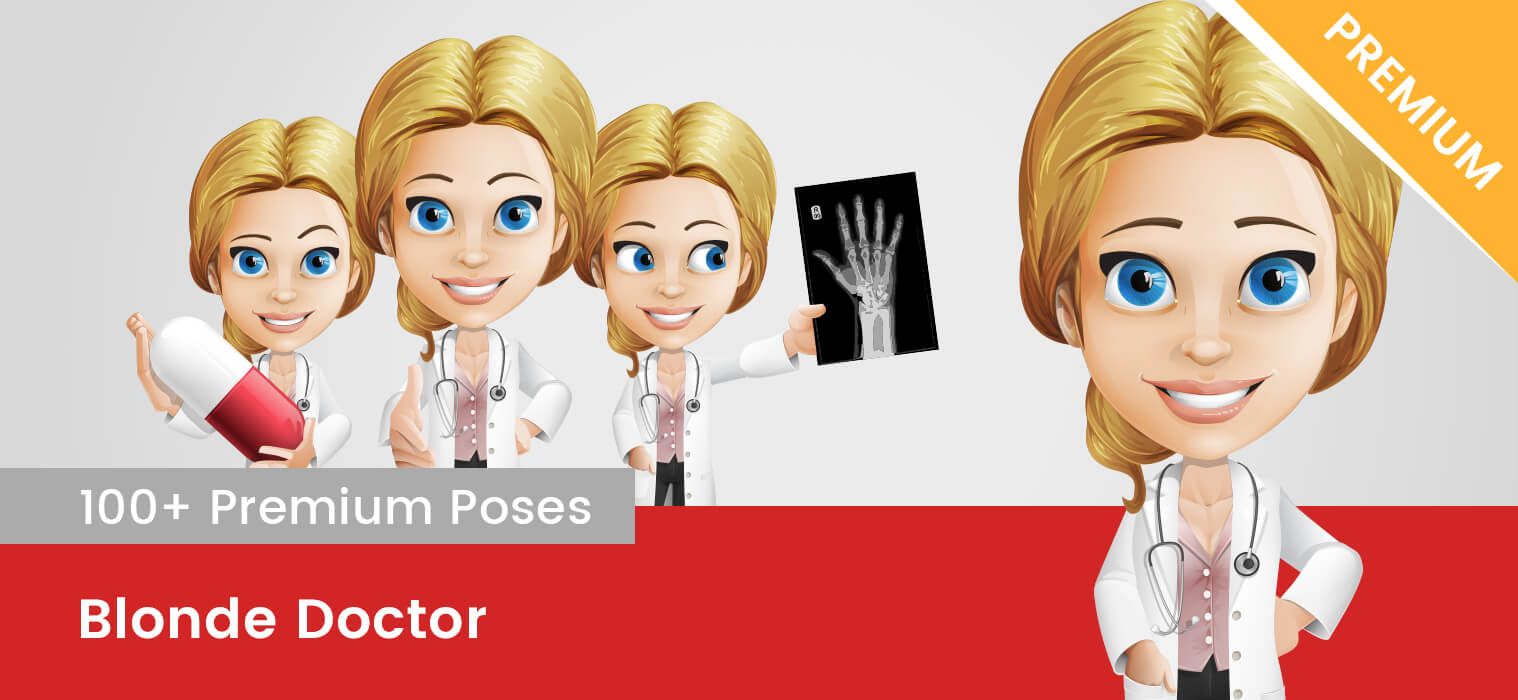 Blonde Doctor Vector Character - Vector Characters