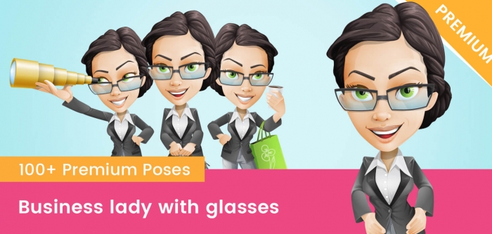 Business Lady With Glasses