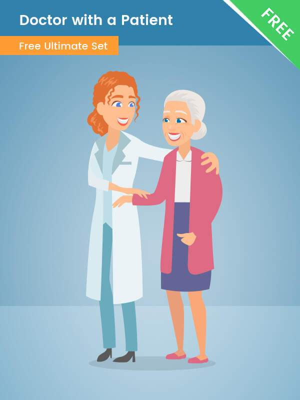 Doctor with a Patient clipart png