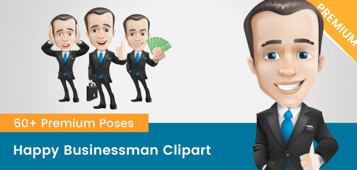 Happy Businessman Clipart