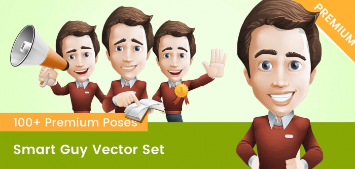 Smart Guy Vector Set