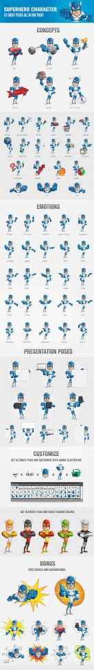 Superhero Vector Character with a Mask - Vector Characters