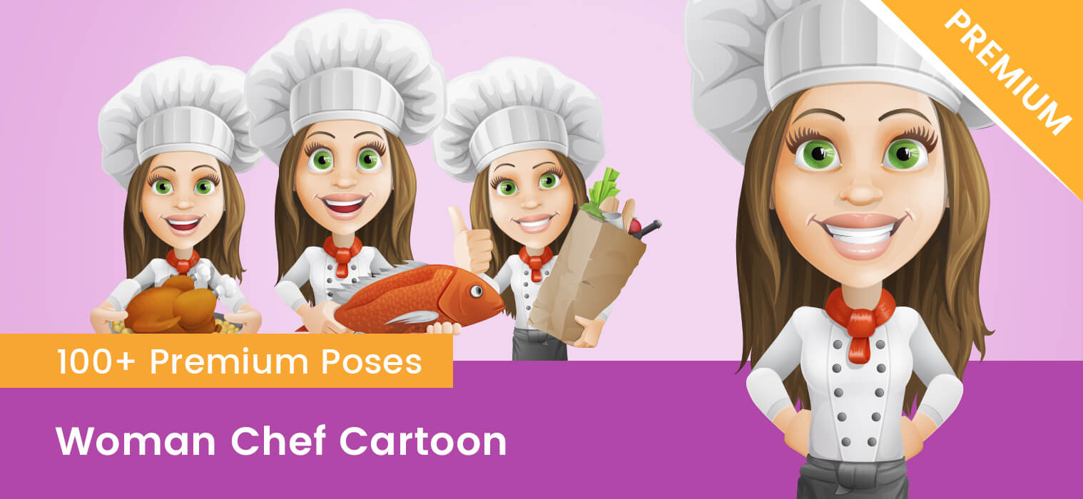 cartoon girl chef