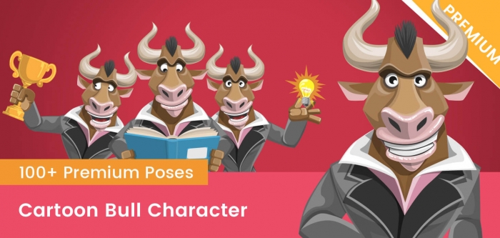 Cartoon Bull Character