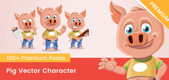 Pig Vector Character