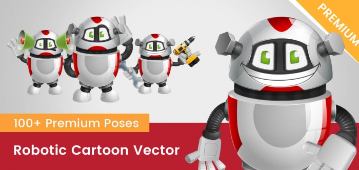 Robotic Cartoon Vector