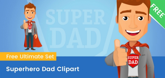Superhero Dad Clipart
