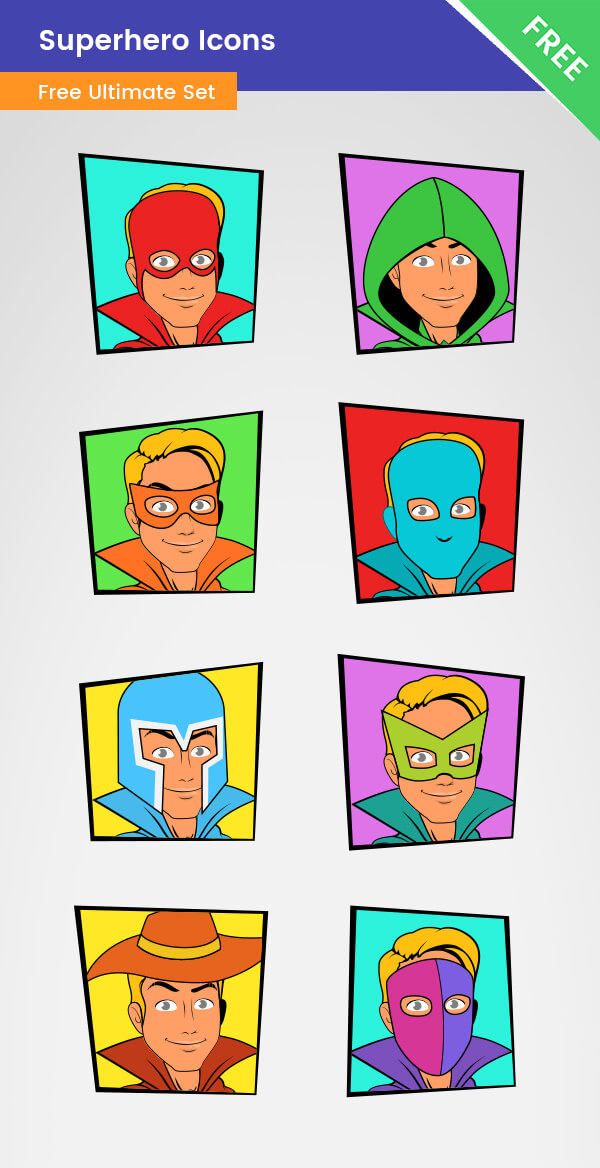 Superhero- Icons Vector