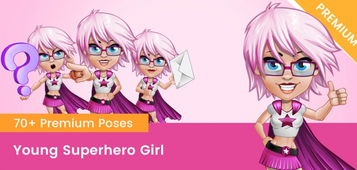 Superhero Girl Vector Character