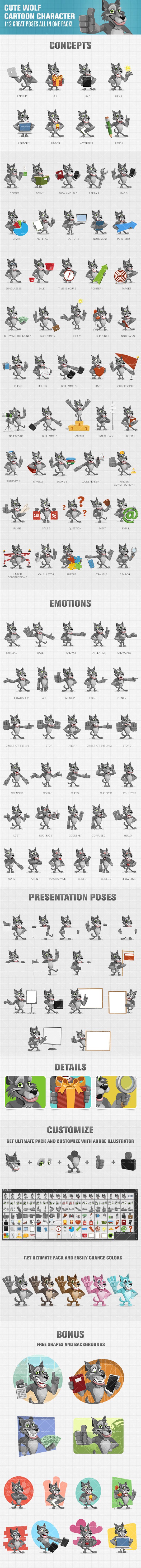 wolf vector character