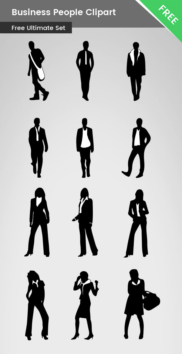 Business People Clipart silhouettes