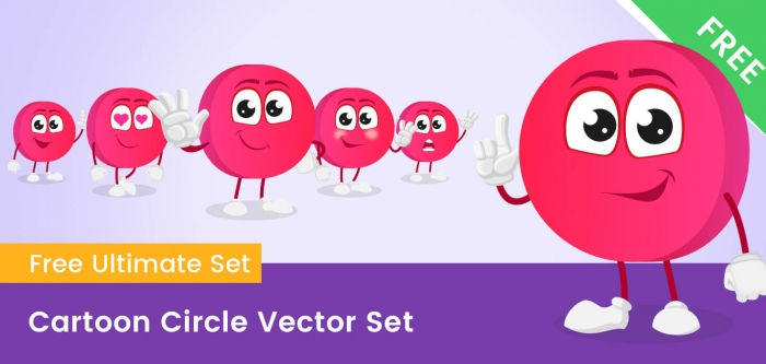 Cartoon Circle Vector Set