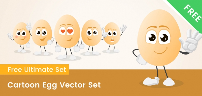Cartoon Egg Vector Set