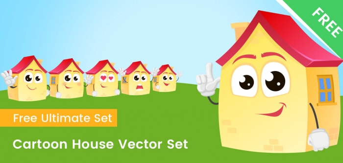 Cartoon House Vector Set