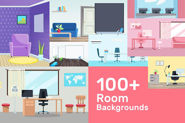 Cartoon Room Backgrounds Mega Collection