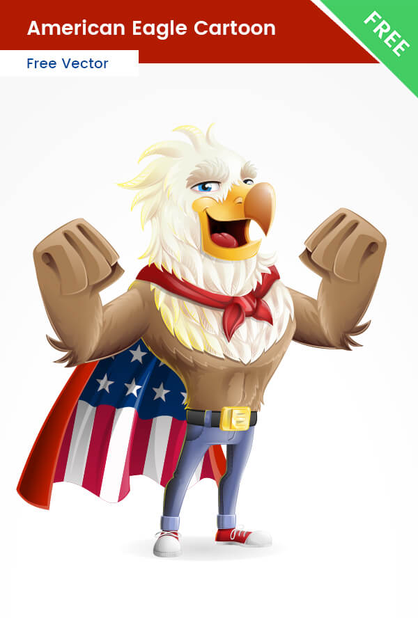 Free American Eagle Vector Character