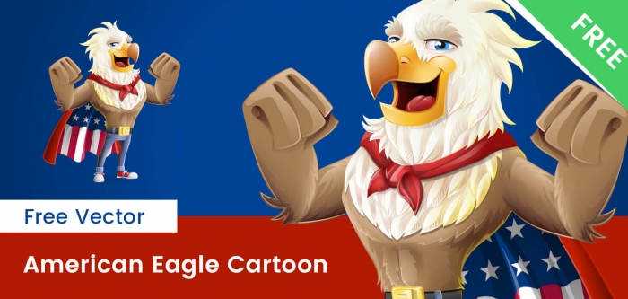 Free American Eagle Vector Character