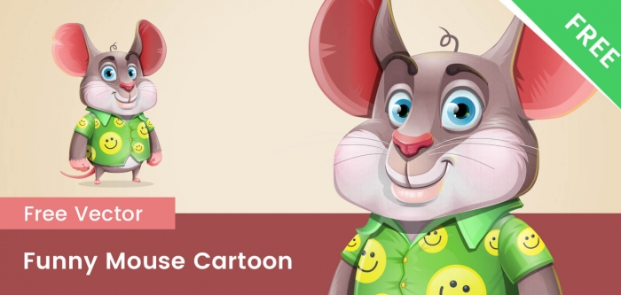 Free Funny Mouse Vector Character