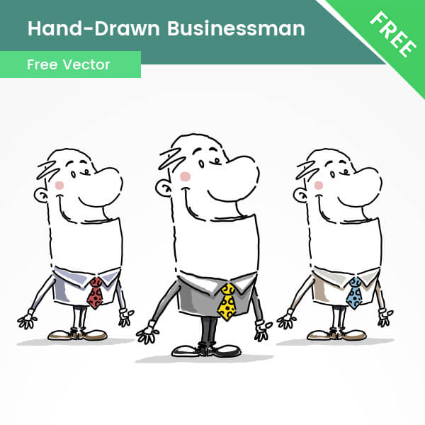 Free Businessman Hand-Drawn Vector Character