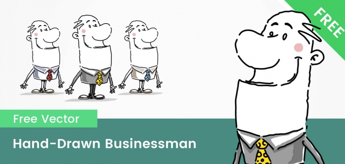 Free Businessman Hand-Drawn Vector Character