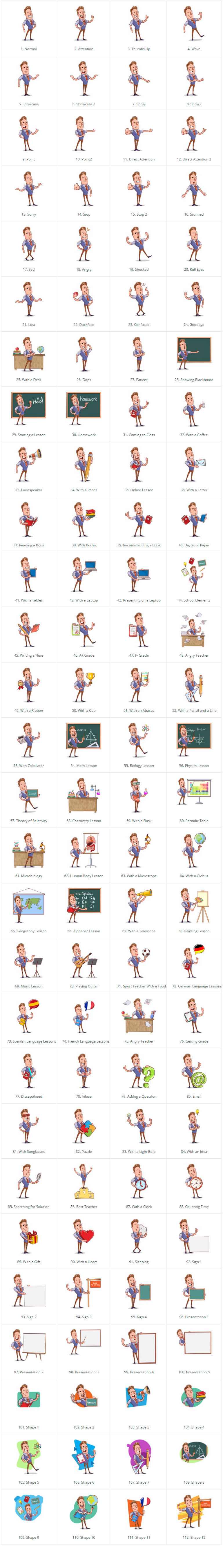 Cartoon Teacher Vector Character