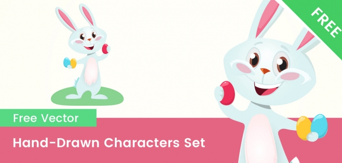 Free Easter Bunny Cartoon Vector Character