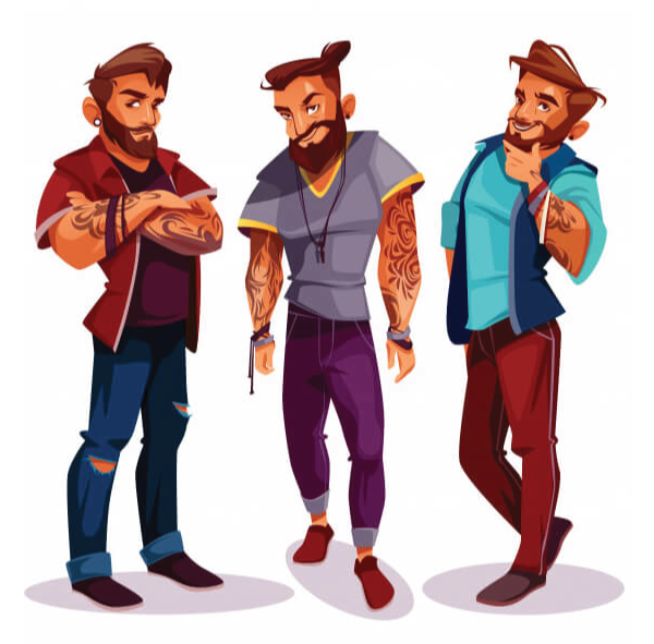 Really Good Character Design Idea - 3 Strong Male Characters
