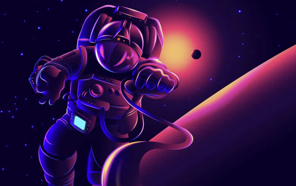 Astronaut art vector