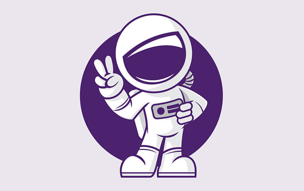 Astronaut vector silhouette