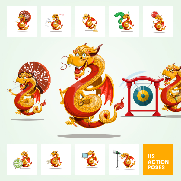 Chinese dragon vector