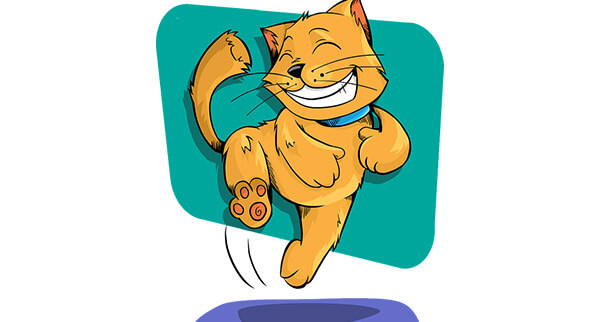Adorable Happy Free Fat Cat Illustration
