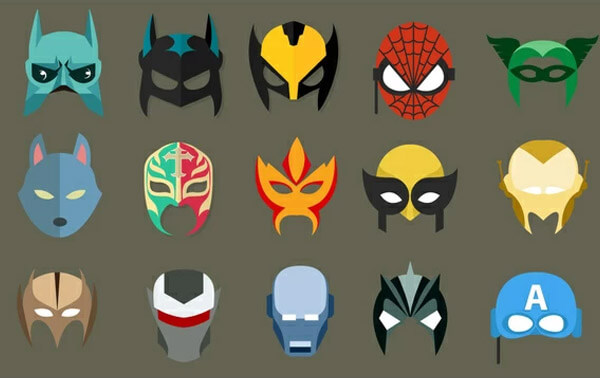 Hero mask vector