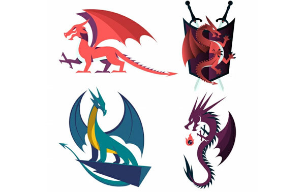 Simple dragon vector