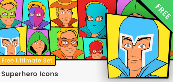 Superhero vector icons