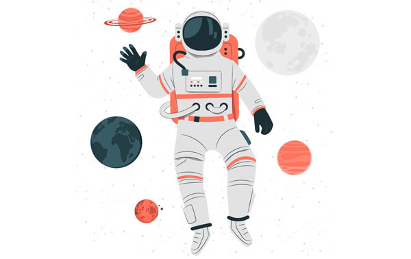 Astronaut suit vector