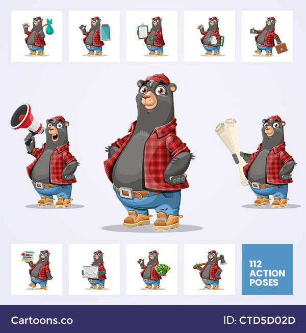 Funny bear vector